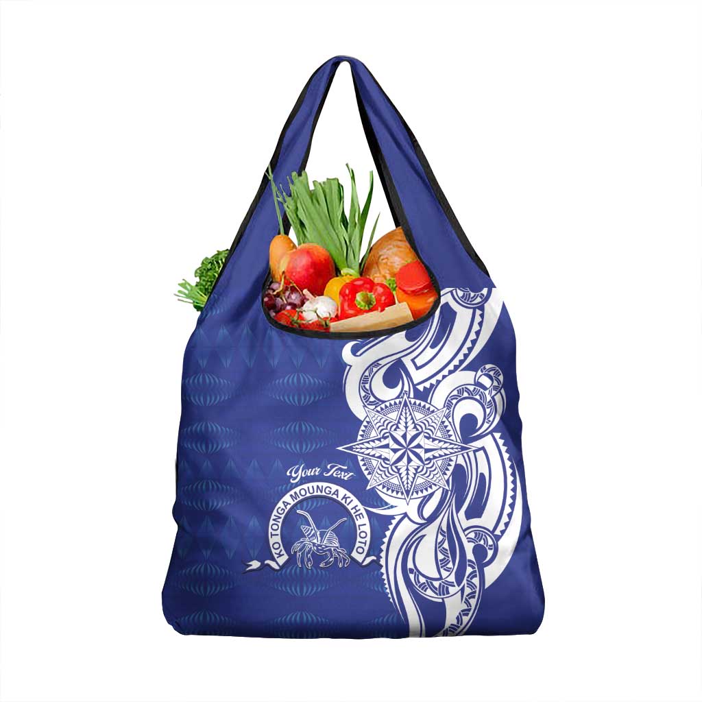 Personalised Queen Salote College Grocery Bag QSC Est 1926 Ngatu Pattern - Polynesian Pride