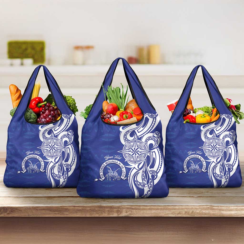 Personalised Queen Salote College Grocery Bag QSC Est 1926 Ngatu Pattern - Polynesian Pride