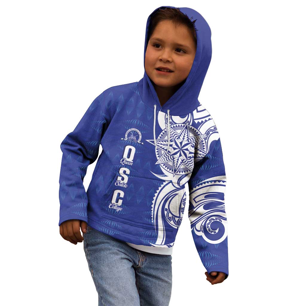 Personalised Queen Salote College Kid Hoodie QSC Est 1926 Ngatu Pattern - Polynesian Pride