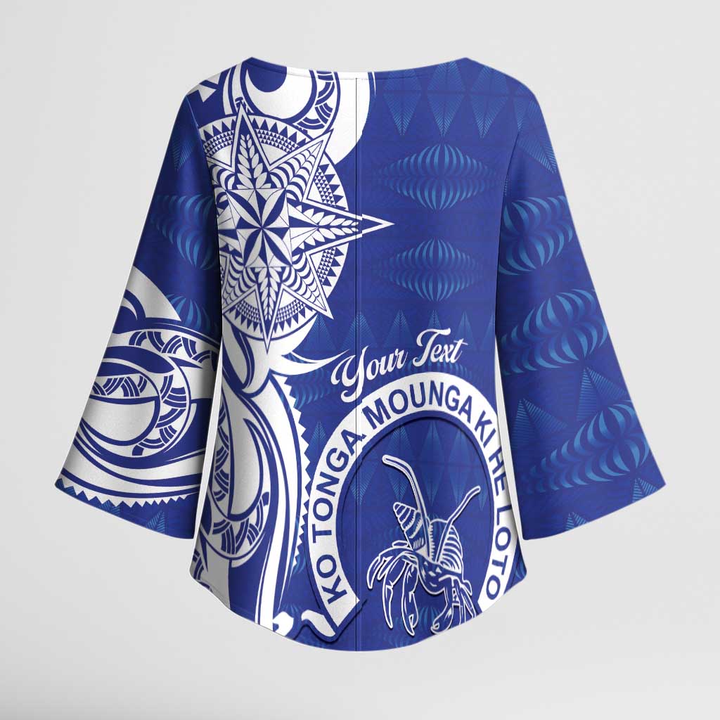 Personalised Queen Salote College Kimono Sleeve Blouse QSC Est 1926 Ngatu Pattern - Polynesian Pride