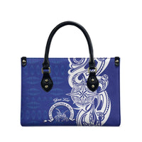 Personalised Queen Salote College Leather Bag QSC Est 1926 Ngatu Pattern - Polynesian Pride