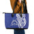 Personalised Queen Salote College Leather Tote Bag QSC Est 1926 Ngatu Pattern - Polynesian Pride