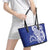Personalised Queen Salote College Leather Tote Bag QSC Est 1926 Ngatu Pattern - Polynesian Pride