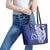 Personalised Queen Salote College Leather Tote Bag QSC Est 1926 Ngatu Pattern - Polynesian Pride