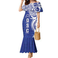 Personalised Queen Salote College Mermaid Dress QSC Est 1926 Ngatu Pattern - Polynesian Pride