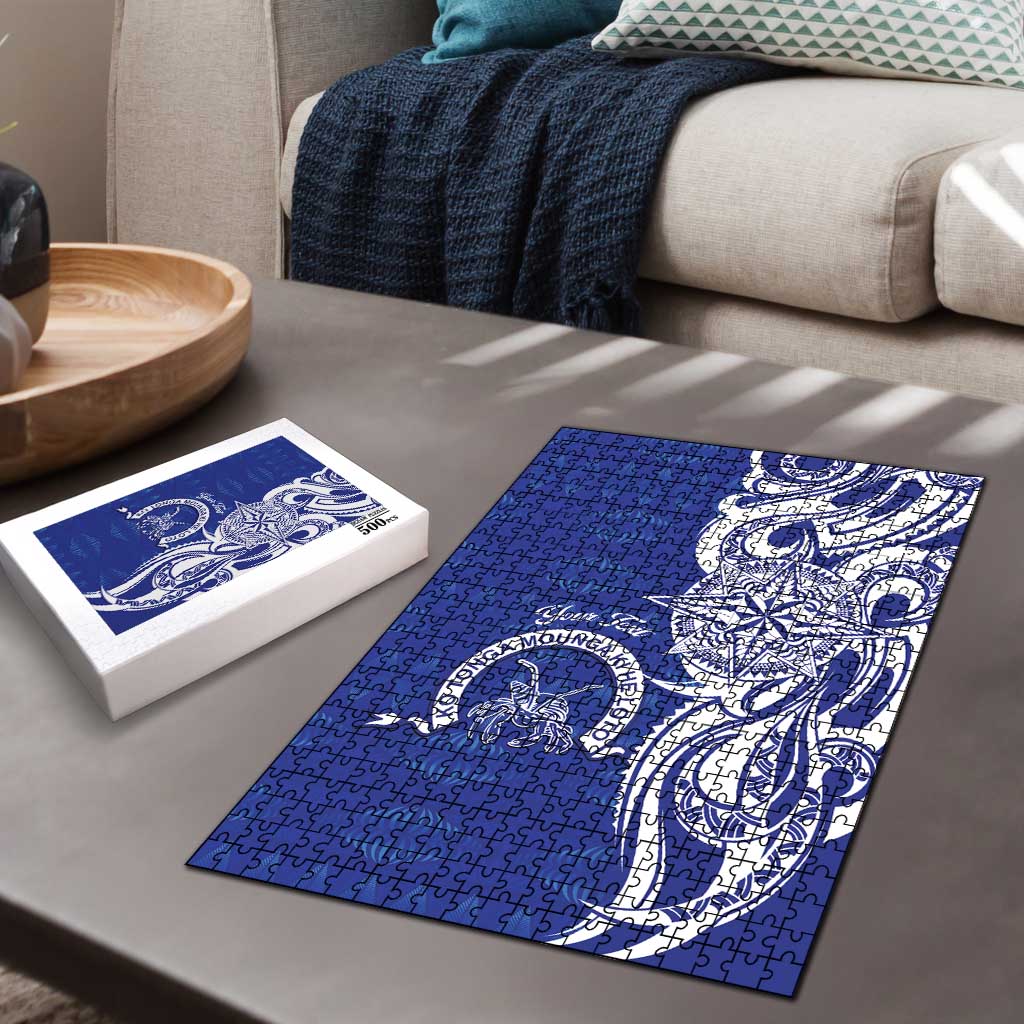 Personalised Queen Salote College Puzzle QSC Est 1926 Ngatu Pattern - Polynesian Pride