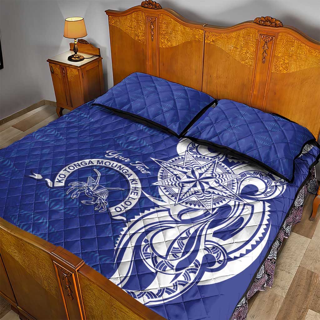 Personalised Queen Salote College Quilt Bed Set QSC Est 1926 Ngatu Pattern - Polynesian Pride
