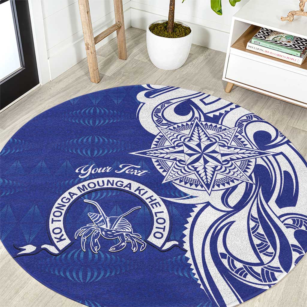 Personalised Queen Salote College Round Carpet QSC Est 1926 Ngatu Pattern - Polynesian Pride