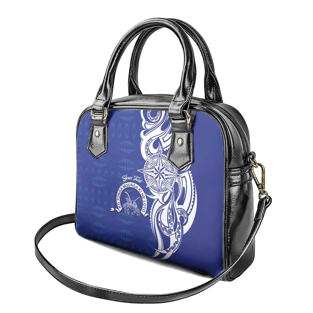 Personalised Queen Salote College Shoulder Handbag QSC Est 1926 Ngatu Pattern - Polynesian Pride