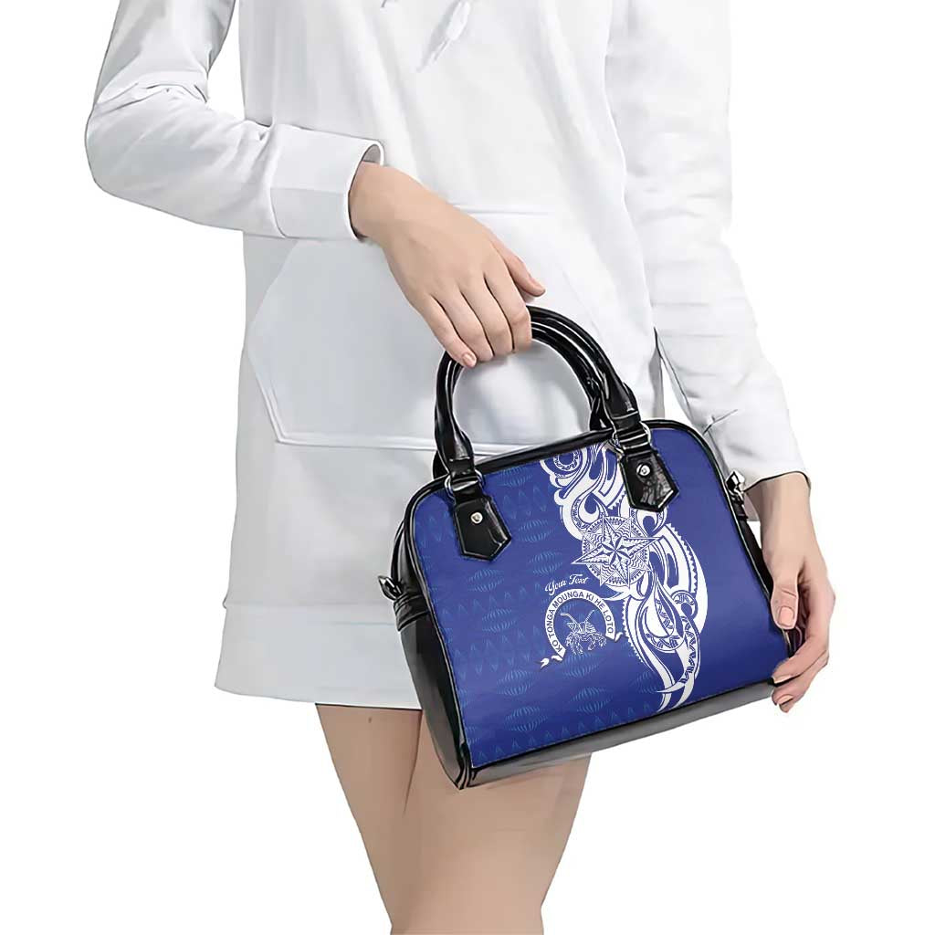 Personalised Queen Salote College Shoulder Handbag QSC Est 1926 Ngatu Pattern - Polynesian Pride