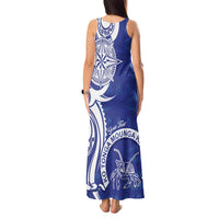 Personalised Queen Salote College Tank Maxi Dress QSC Est 1926 Ngatu Pattern - Polynesian Pride