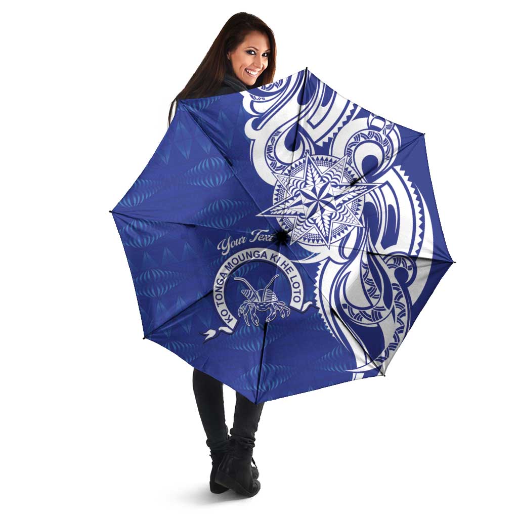 Personalised Queen Salote College Umbrella QSC Est 1926 Ngatu Pattern - Polynesian Pride