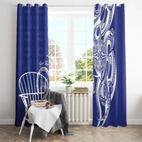 Personalised Queen Salote College Window Curtain QSC Est 1926 Ngatu Pattern - Polynesian Pride