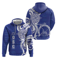 Personalised Queen Salote College Zip Hoodie QSC Est 1926 Ngatu Pattern - Polynesian Pride
