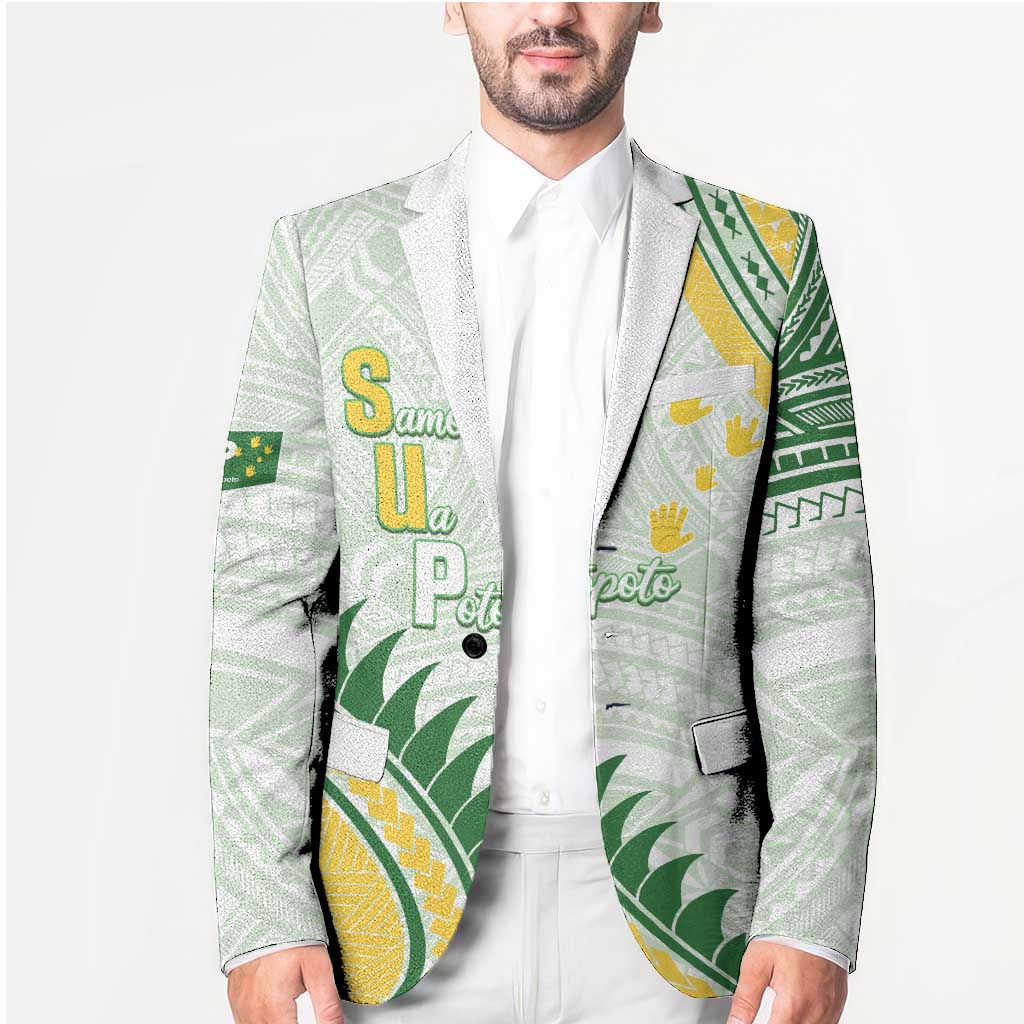 Personalised Samoa Ua Potopoto Blazer SUP Est 2025 Samoan Pattern - Polynesian Pride