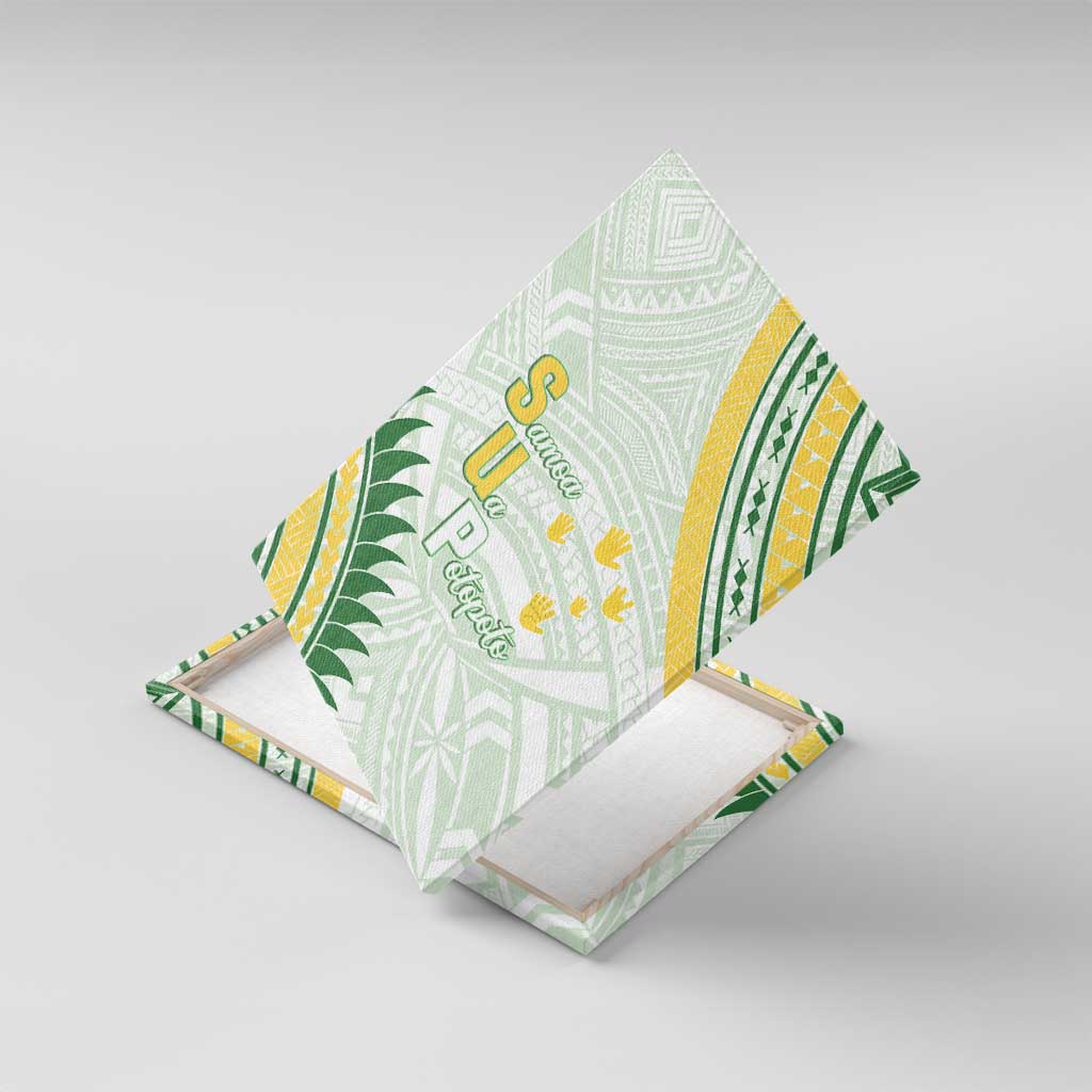 Samoa Ua Potopoto Canvas Wall Art SUP Est 2025 Samoan Pattern - Polynesian Pride
