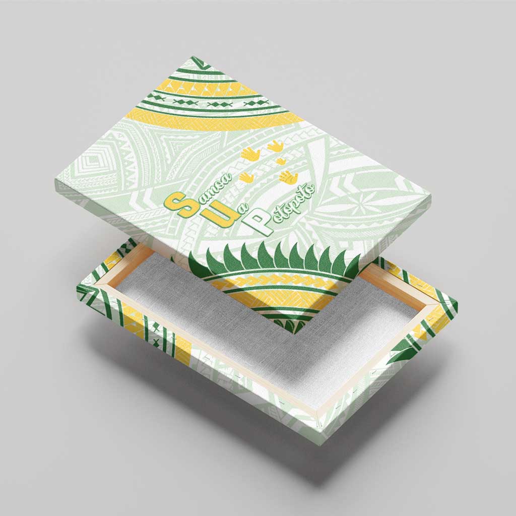 Samoa Ua Potopoto Canvas Wall Art SUP Est 2025 Samoan Pattern - Polynesian Pride