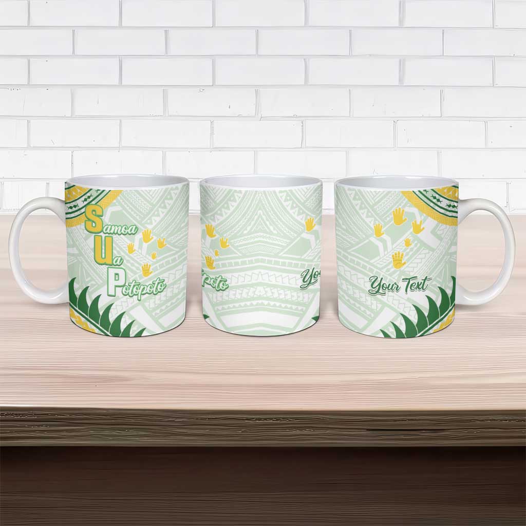 Personalised Samoa Ua Potopoto Ceramic Mug SUP Est 2025 Samoan Pattern - Polynesian Pride