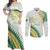Personalised Samoa Ua Potopoto Couples Matching Off Shoulder Maxi Dress and Long Sleeve Button Shirt SUP Est 2025 Samoan Pattern - Polynesian Pride