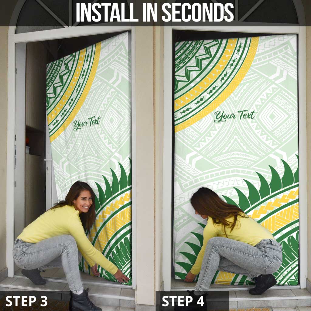 Personalised Samoa Ua Potopoto Door Cover SUP Est 2025 Samoan Pattern - Polynesian Pride