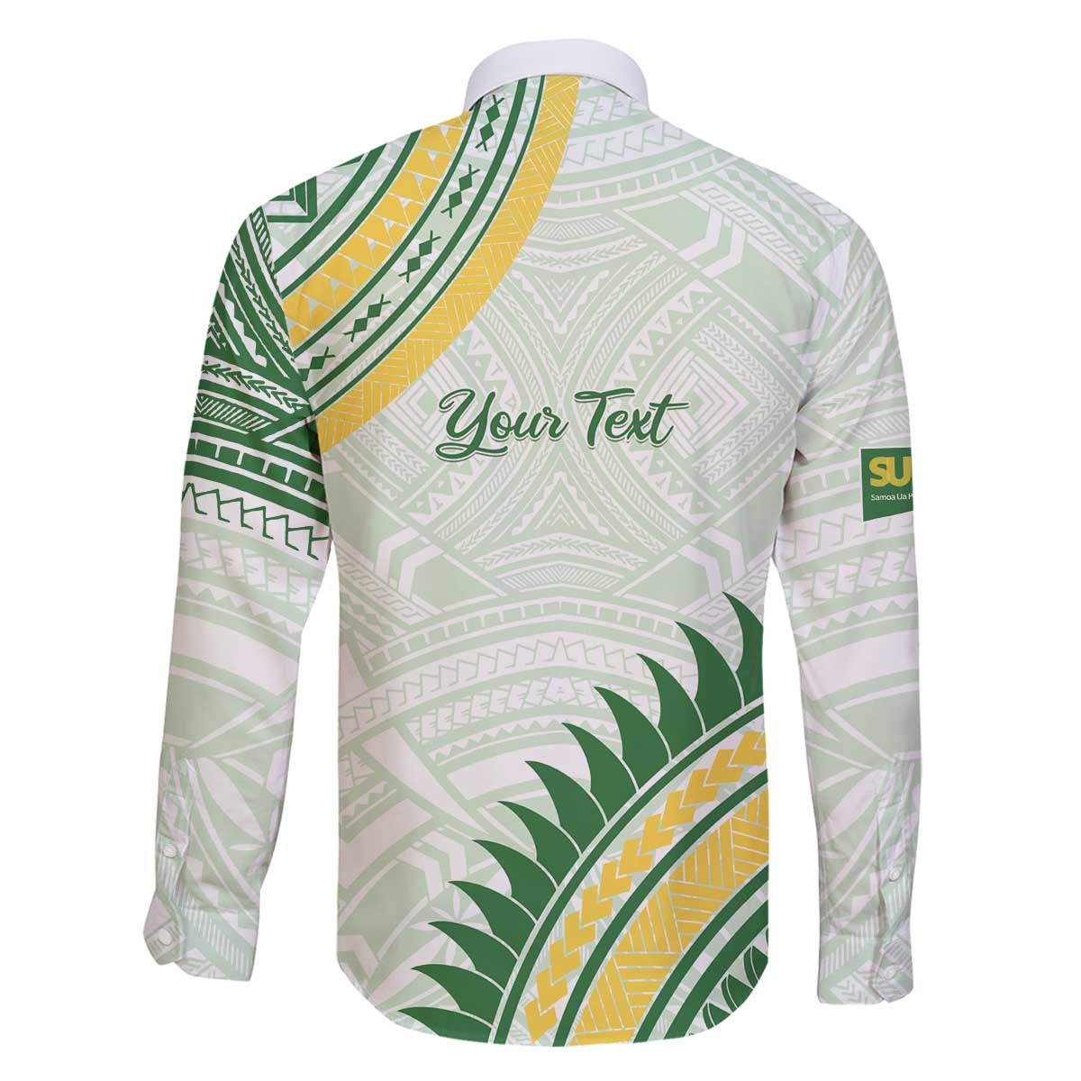 Personalised Samoa Ua Potopoto Family Matching Off The Shoulder Long Sleeve Dress and Hawaiian Shirt SUP Est 2025 Samoan Pattern - Polynesian Pride