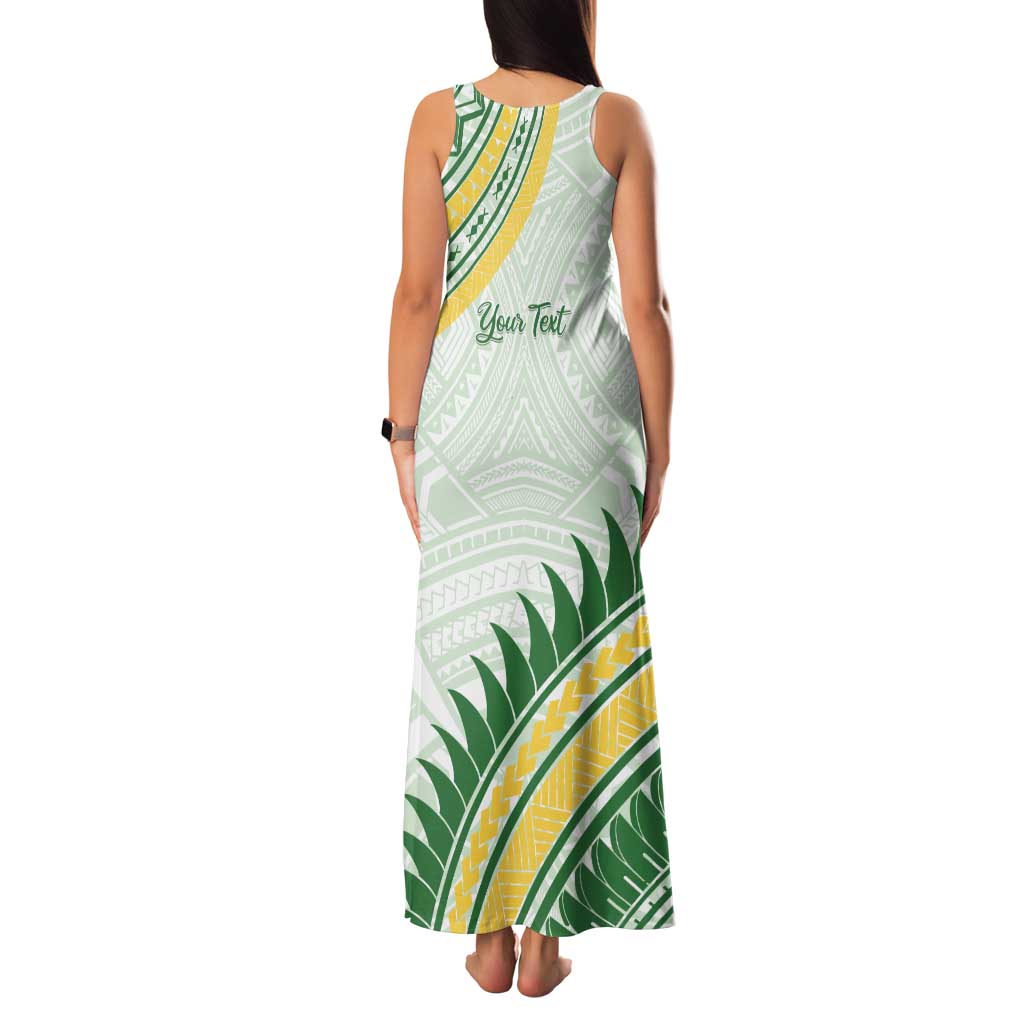 Personalised Samoa Ua Potopoto Family Matching Tank Maxi Dress and Hawaiian Shirt SUP Est 2025 Samoan Pattern - Polynesian Pride
