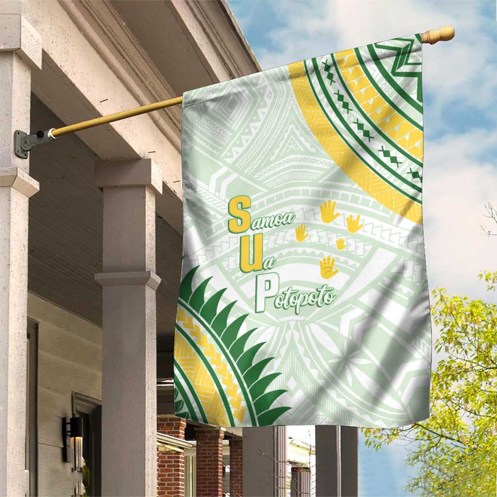 Samoa Ua Potopoto Garden Flag SUP Est 2025 Samoan Pattern - Polynesian Pride