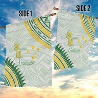 Samoa Ua Potopoto Garden Flag SUP Est 2025 Samoan Pattern - Polynesian Pride