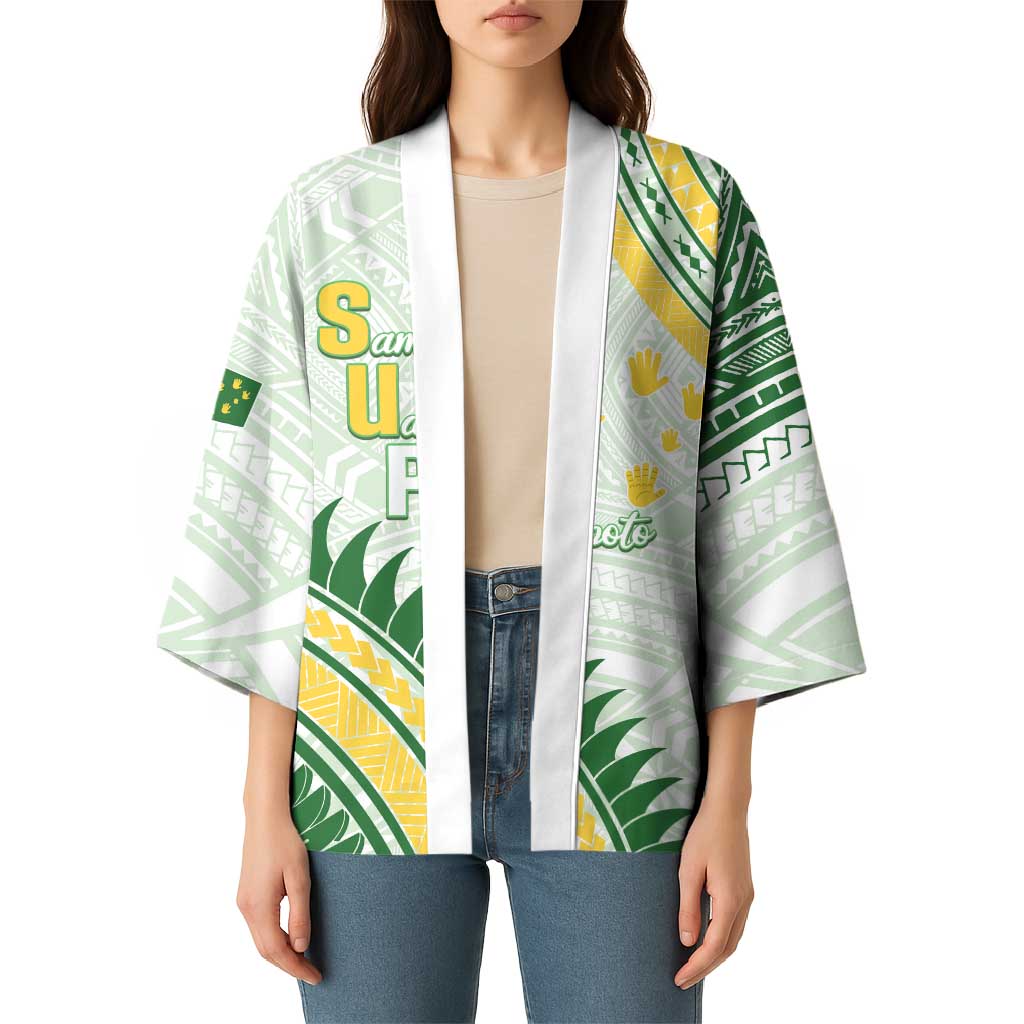Personalised Samoa Ua Potopoto Kimono SUP Est 2025 Samoan Pattern - Polynesian Pride