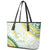 Samoa Ua Potopoto Leather Tote Bag SUP Est 2025 Samoan Pattern - Polynesian Pride