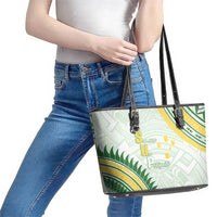 Samoa Ua Potopoto Leather Tote Bag SUP Est 2025 Samoan Pattern - Polynesian Pride