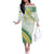 Personalised Samoa Ua Potopoto Off The Shoulder Long Sleeve Dress SUP Est 2025 Samoan Pattern - Polynesian Pride