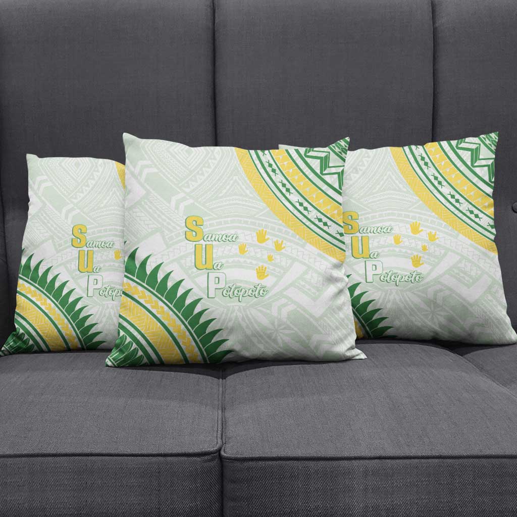 Samoa Ua Potopoto Pillow Cover SUP Est 2025 Samoan Pattern - Polynesian Pride