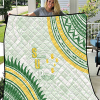 Samoa Ua Potopoto Quilt SUP Est 2025 Samoan Pattern LT14 White - Polynesian Pride