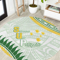 Samoa Ua Potopoto Round Carpet SUP Est 2025 Samoan Pattern - Polynesian Pride