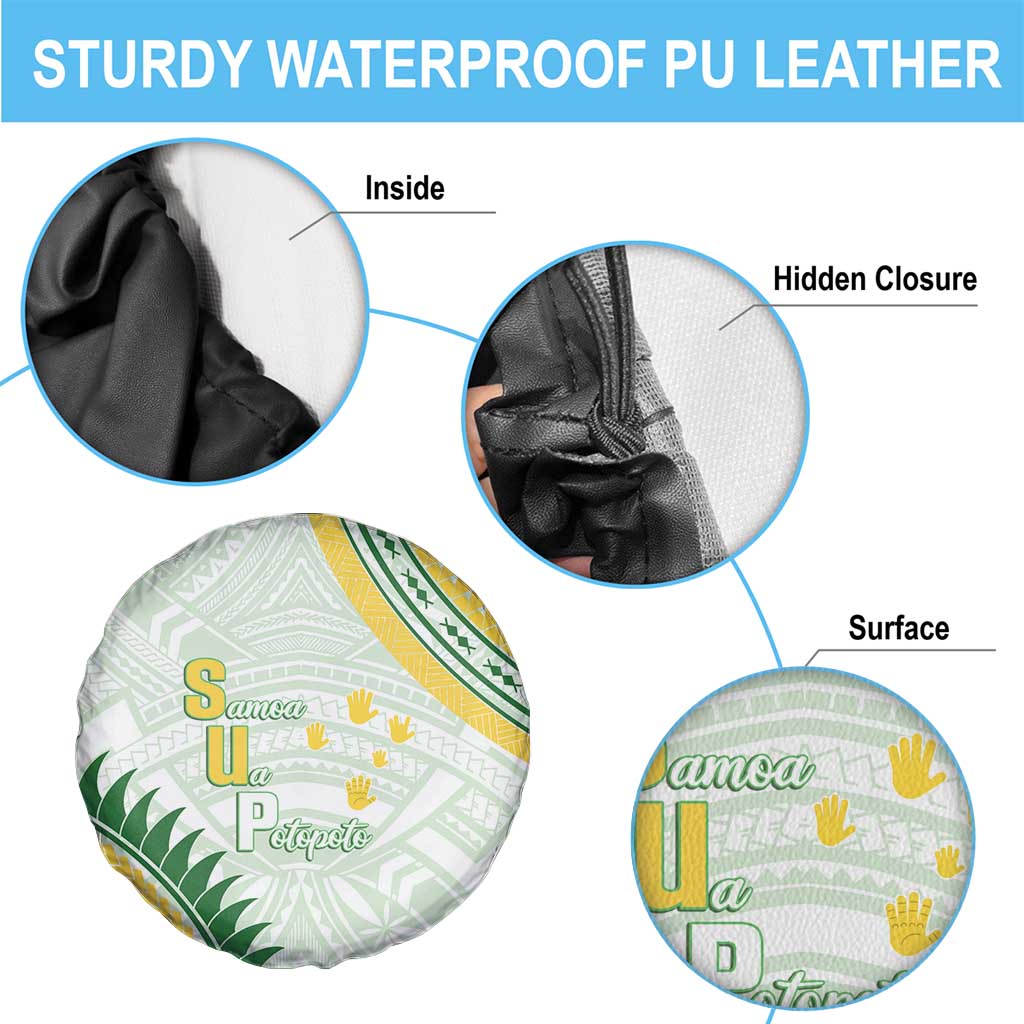 Samoa Ua Potopoto Spare Tire Cover SUP Est 2025 Samoan Pattern - Polynesian Pride