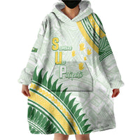 Personalised Samoa Ua Potopoto Wearable Blanket Hoodie SUP Est 2025 Samoan Pattern - Polynesian Pride