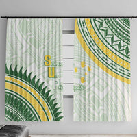Samoa Ua Potopoto Window Curtain SUP Est 2025 Samoan Pattern - Polynesian Pride