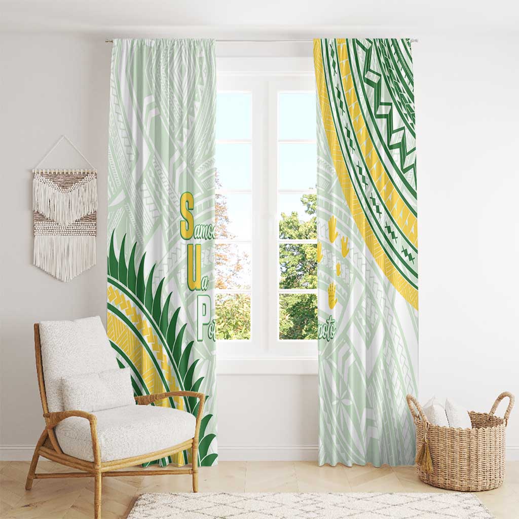 Samoa Ua Potopoto Window Curtain SUP Est 2025 Samoan Pattern - Polynesian Pride