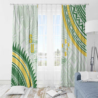 Samoa Ua Potopoto Window Curtain SUP Est 2025 Samoan Pattern - Polynesian Pride