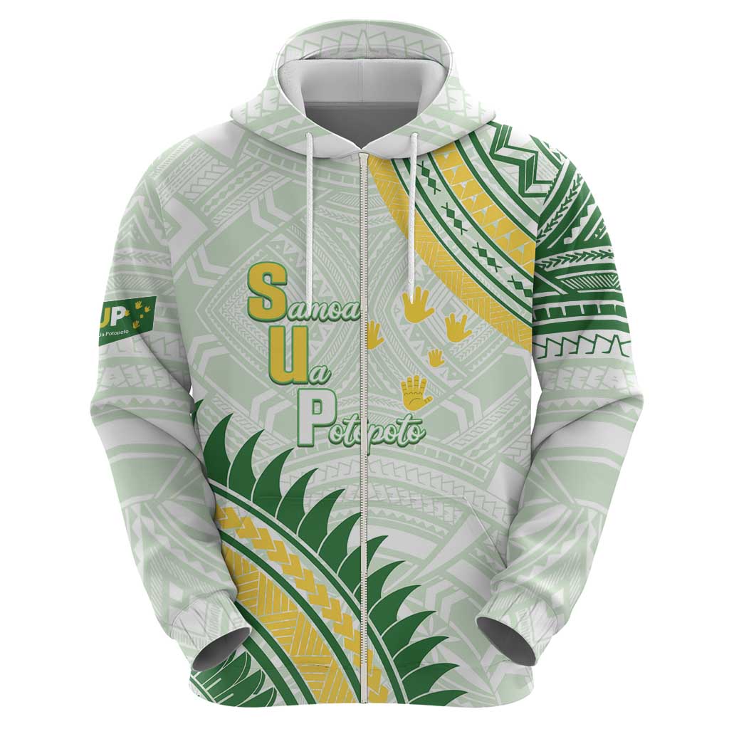Personalised Samoa Ua Potopoto Zip Hoodie SUP Est 2025 Samoan Pattern - Polynesian Pride