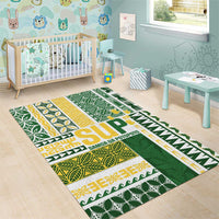 Samoa Uniting Party Area Rug SUP Est 2025 Siapo Pattern - Polynesian Pride