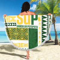 Samoa Uniting Party Beach Blanket SUP Est 2025 Siapo Pattern - Polynesian Pride