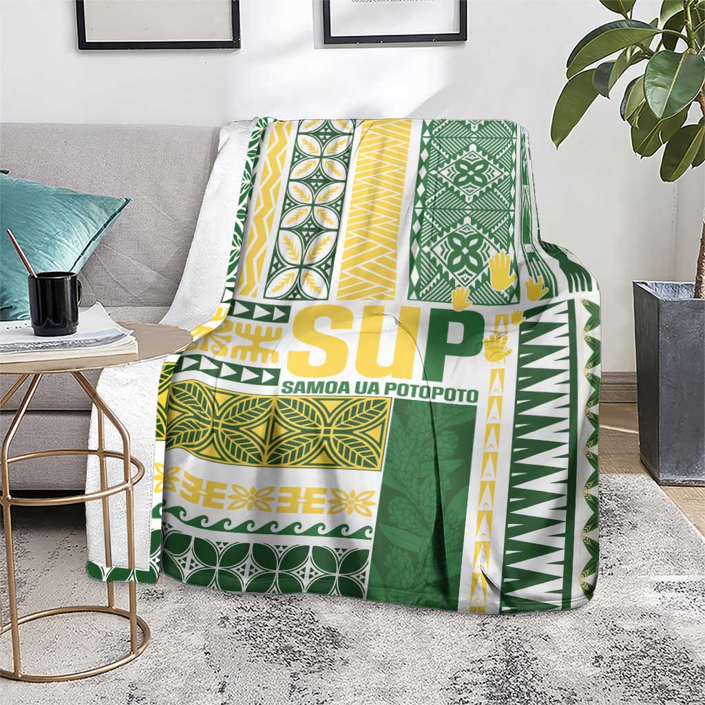 Samoa Uniting Party Blanket SUP Est 2025 Siapo Pattern - Polynesian Pride
