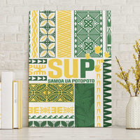 Samoa Uniting Party Canvas Wall Art SUP Est 2025 Siapo Pattern - Polynesian Pride