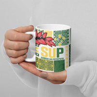 Samoa Uniting Party Ceramic Mug SUP Est 2025 Siapo Pattern - Polynesian Pride