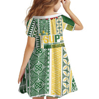 Samoa Uniting Party Family Matching Summer Maxi Dress and Hawaiian Shirt SUP Est 2025 Siapo Pattern - Polynesian Pride