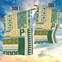 Samoa Uniting Party Garden Flag SUP Est 2025 Siapo Pattern - Polynesian Pride