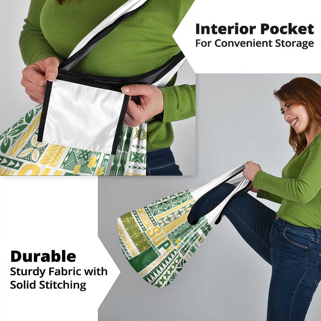 Samoa Uniting Party Grocery Bag SUP Est 2025 Siapo Pattern - Polynesian Pride