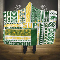 Samoa Uniting Party Hooded Blanket SUP Est 2025 Siapo Pattern LT14 - Polynesian Pride